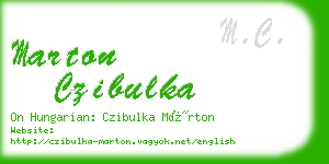 marton czibulka business card